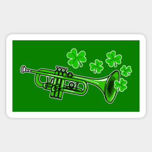 St Patrick's Day 2022 Trumpet Trumpeter Irish Musician Magnet